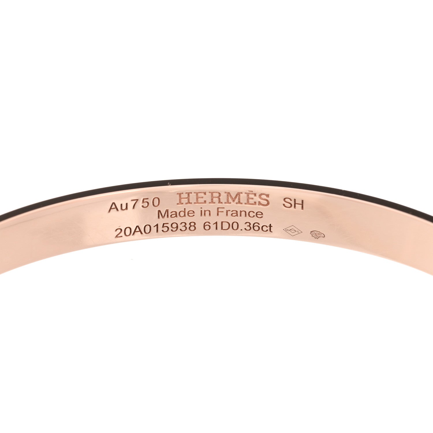 Hermes 18K Rose Gold Diamond PM Kelly Pave Bracelet SH 3 of 4