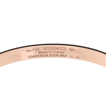 Hermes 18K Rose Gold Diamond PM Kelly Pave Bracelet SH 3 of 4