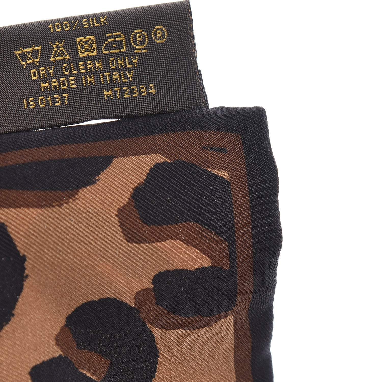 Louis Vuitton Silk Leopard Bandeau Scarf Marron 6 of 6