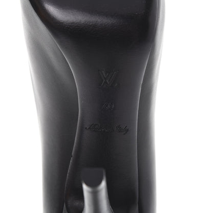 Louis Vuitton Smooth Calfskin Oh Really Peep Toe Pumps 40 Black 8 of 10