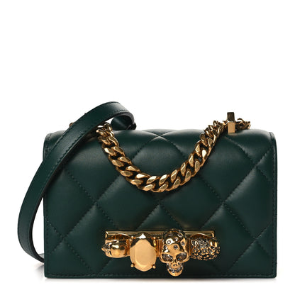 Alexander McQueen Lambskin Quilted Knuckle Shoulder Bag Green 1 of 10
