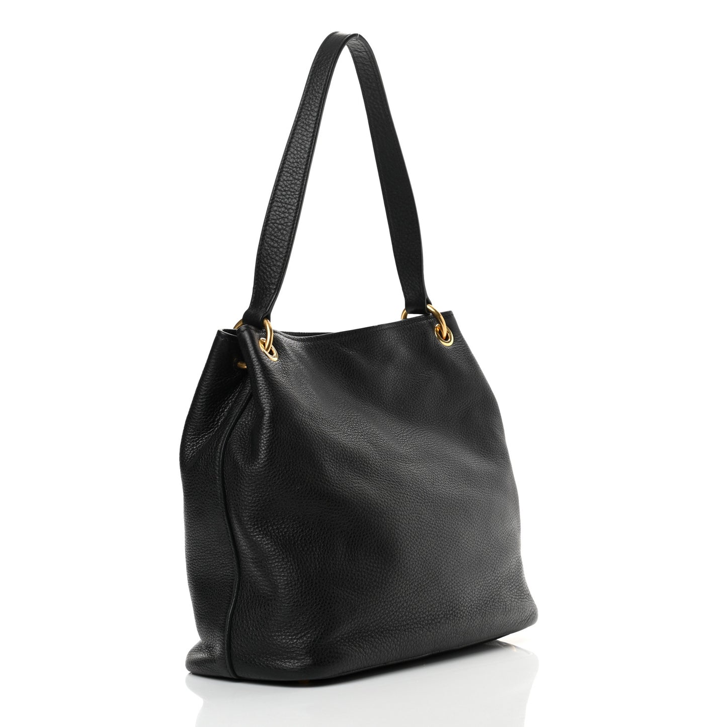 Vitello Phenix Shoulder Bag Black