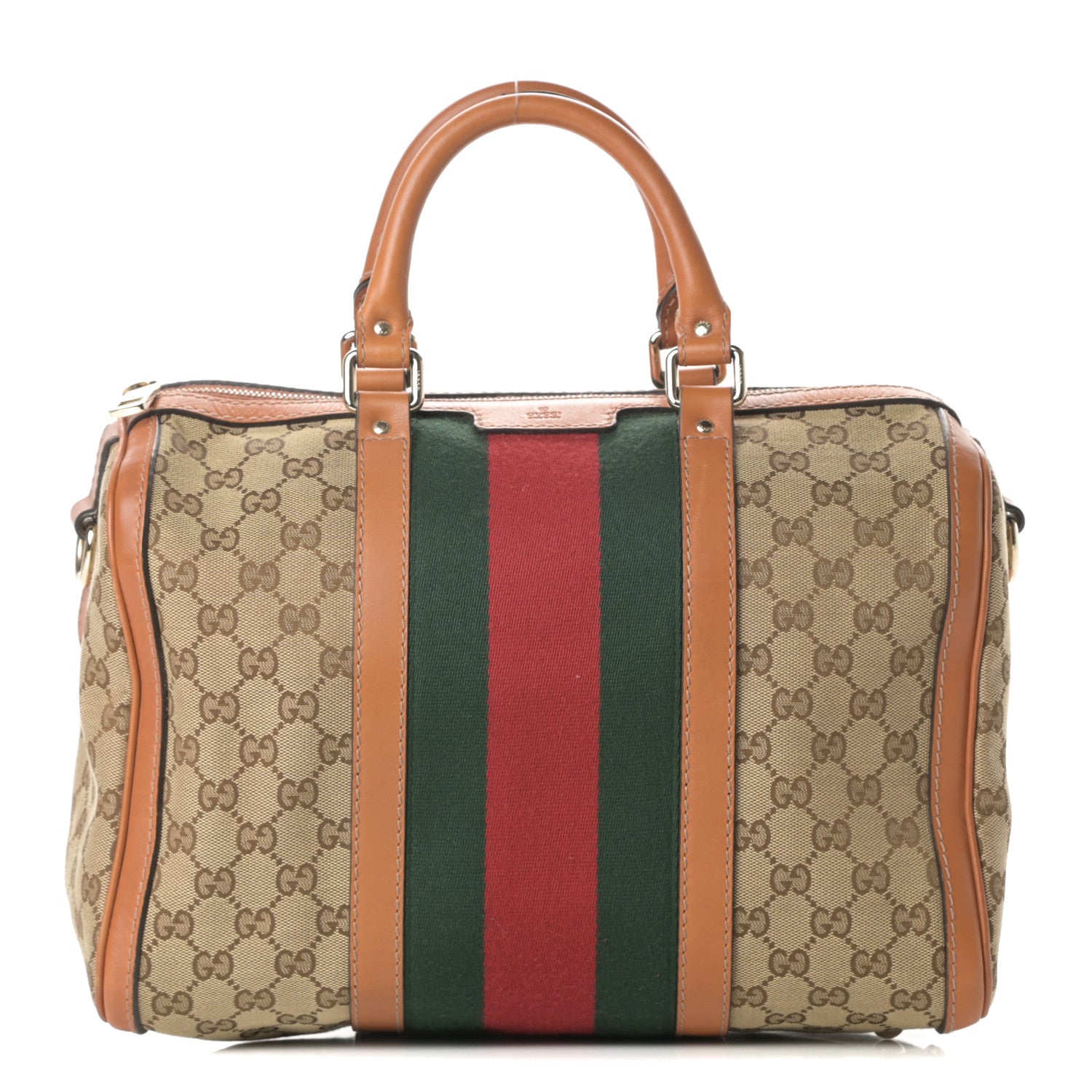 Gucci Monogram Vintage Web Medium Boston Tobacco 776299 – FASHIONPHILE