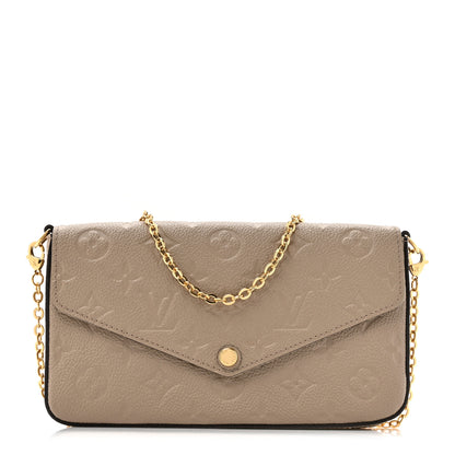 Louis Vuitton Empreinte Pochette Felicie Chain Wallet Tourterelle 1 of 13