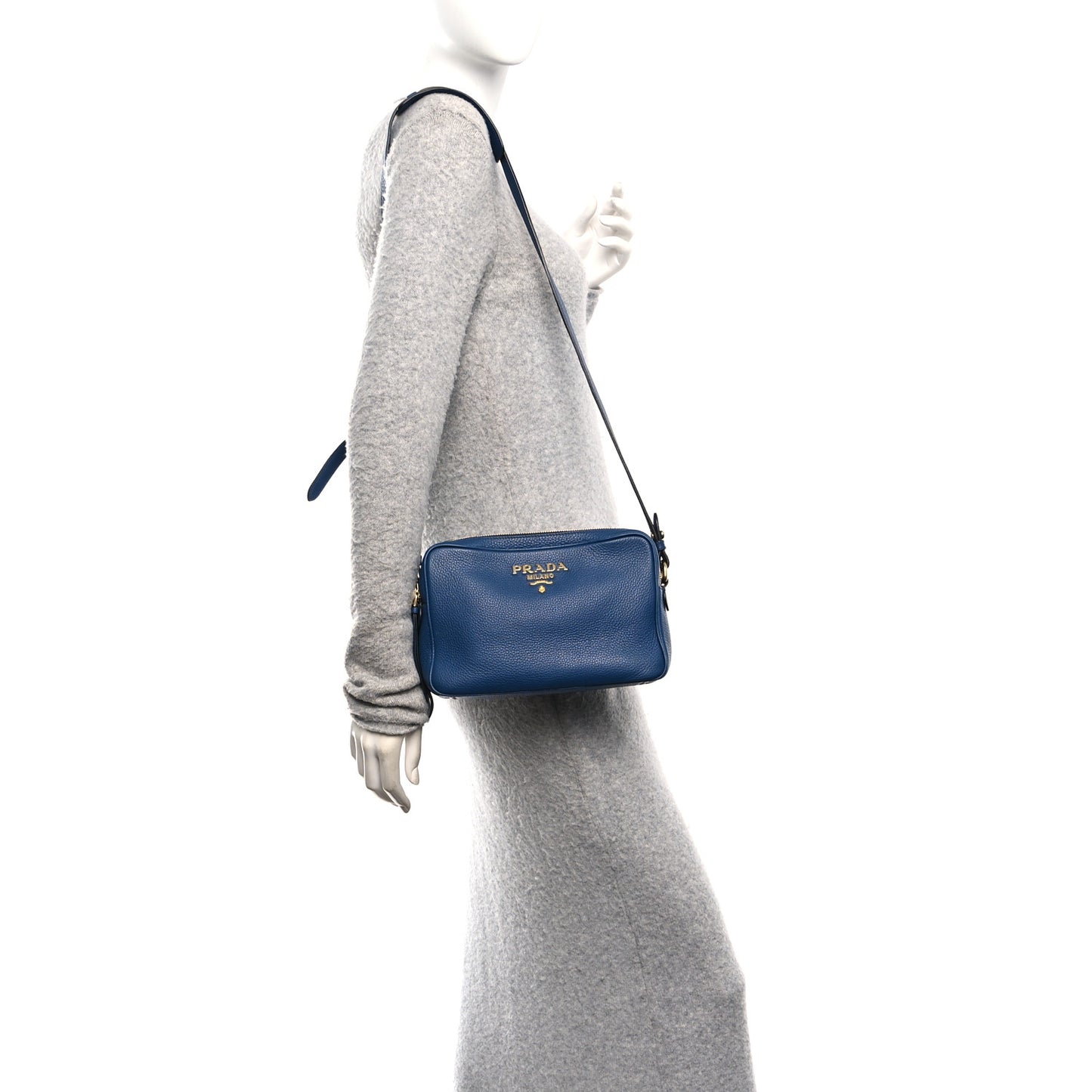 Vitello Phenix Camera Bag Bluette