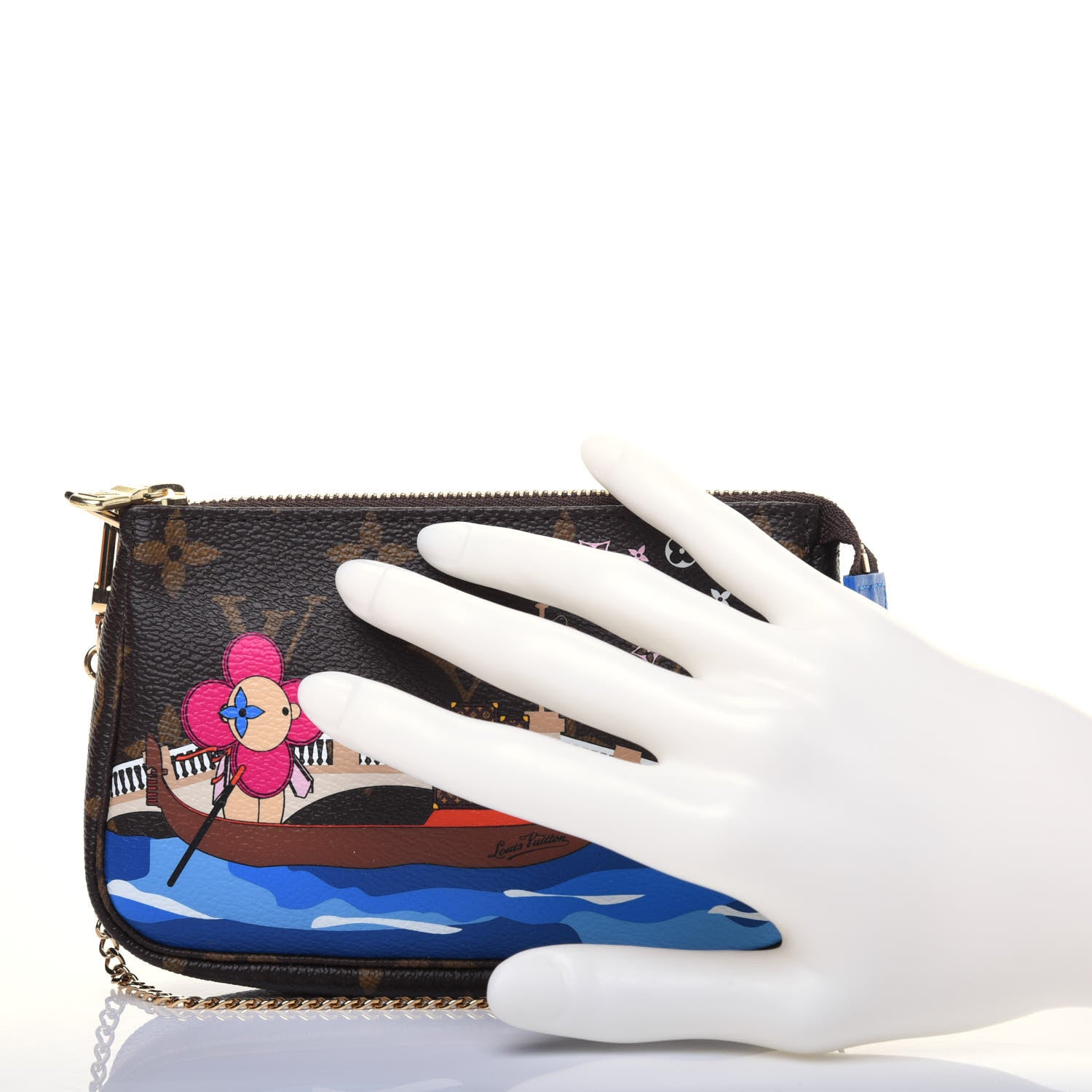 Louis Vuitton Monogram 2019 Christmas Animation Mini Venice Pochette Accessories Blue 2 of 10