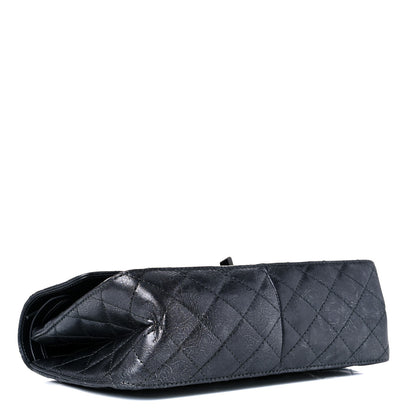 Chanel Metallic Crumpled Calfskin Quilted 2.55 Reissue 226 Flap Charcoal 4 of 12