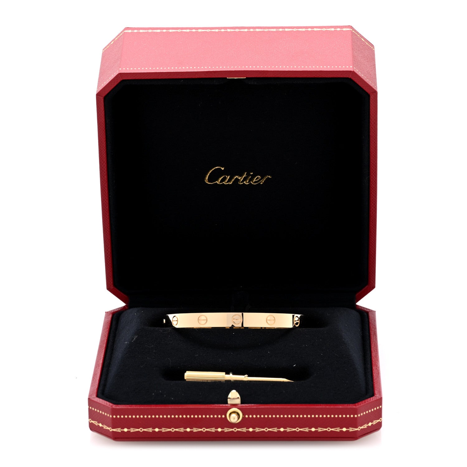 Cartier 18K Yellow Gold LOVE Single Screw Bracelet 17 7 of 7