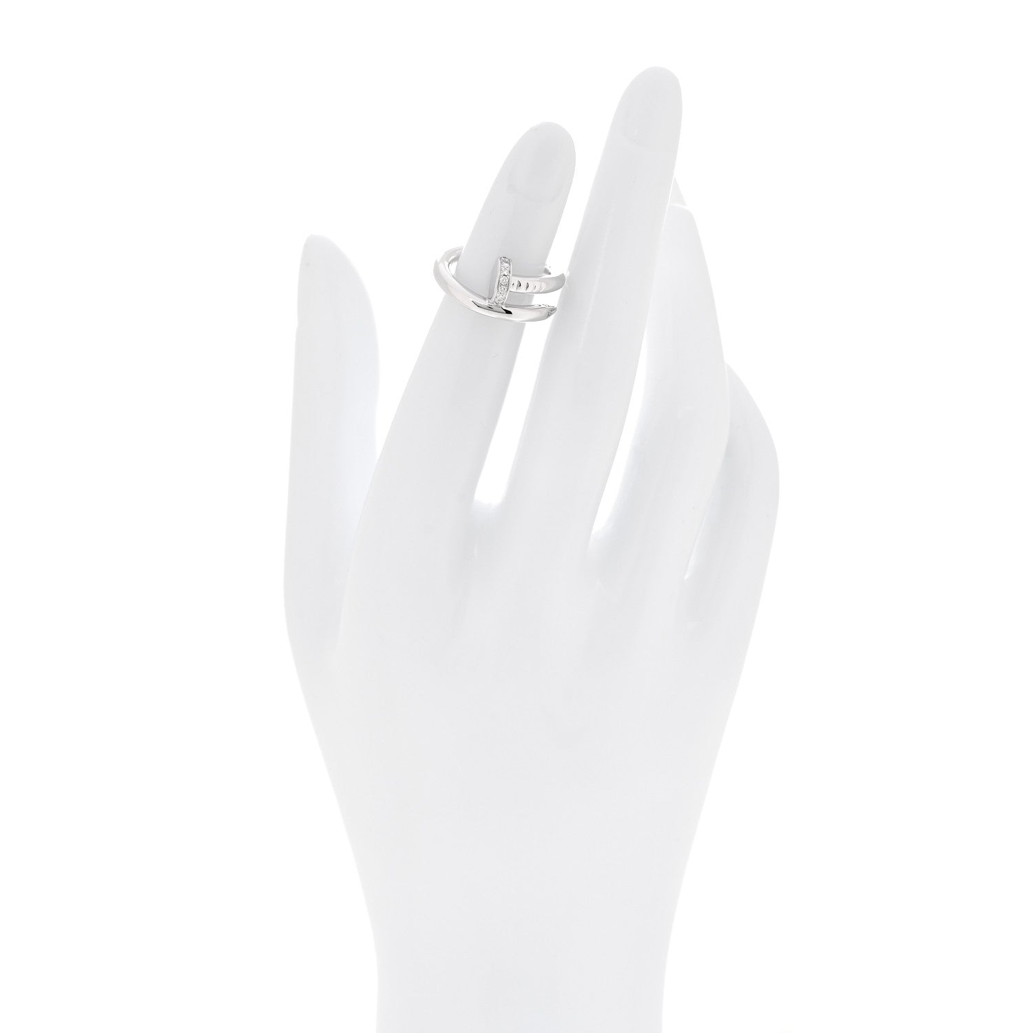 Cartier 18K White Gold Diamond Juste Un Clou Ring 48 4.5 2 of 5