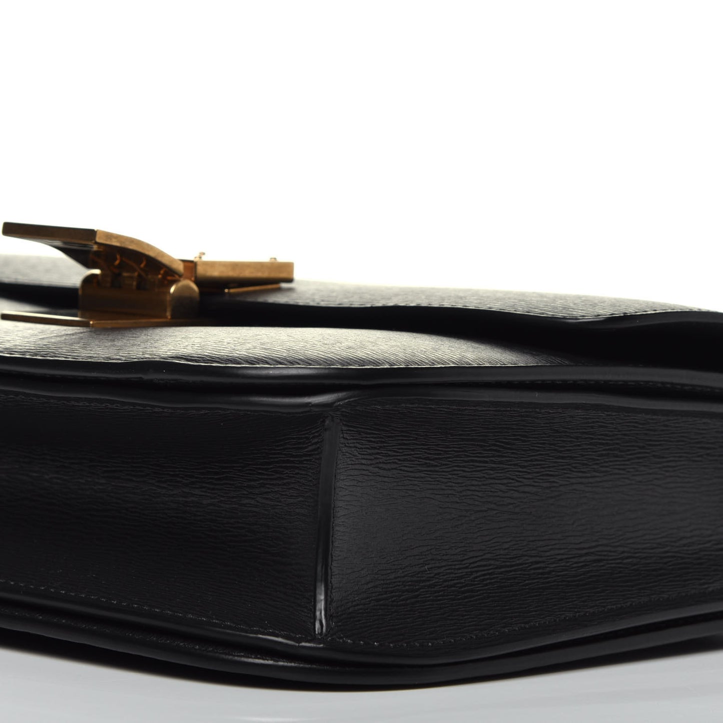 Liege Calfskin Medium Classic Box Flap Bag Black