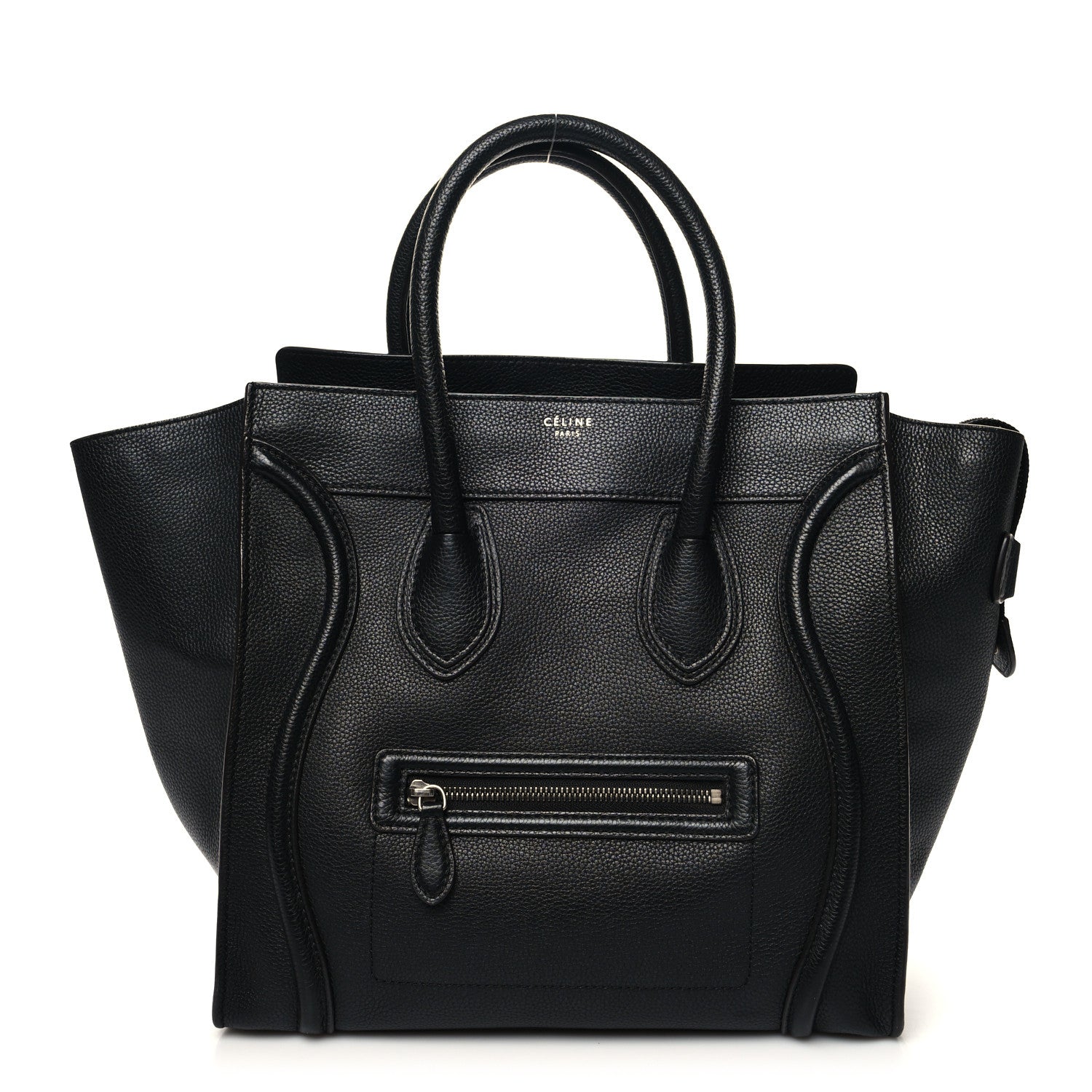Celine Drummed Calfskin Mini Luggage Black 1 of 11