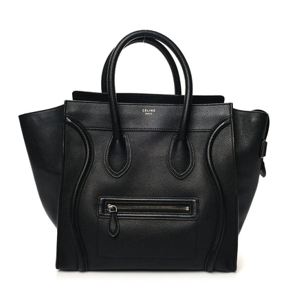 Celine Drummed Calfskin Mini Luggage Black 1 of 11