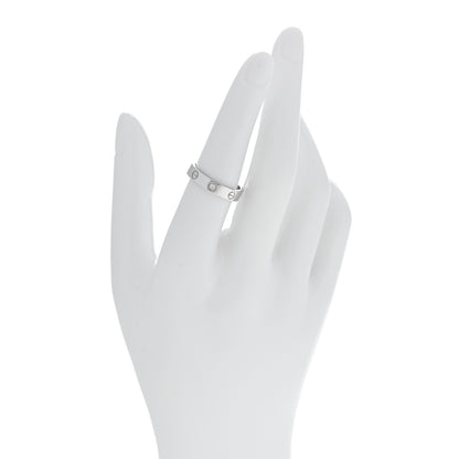 Cartier 18K White Gold Diamond 4mm LOVE Wedding Band Ring 54 6.75 2 of 4