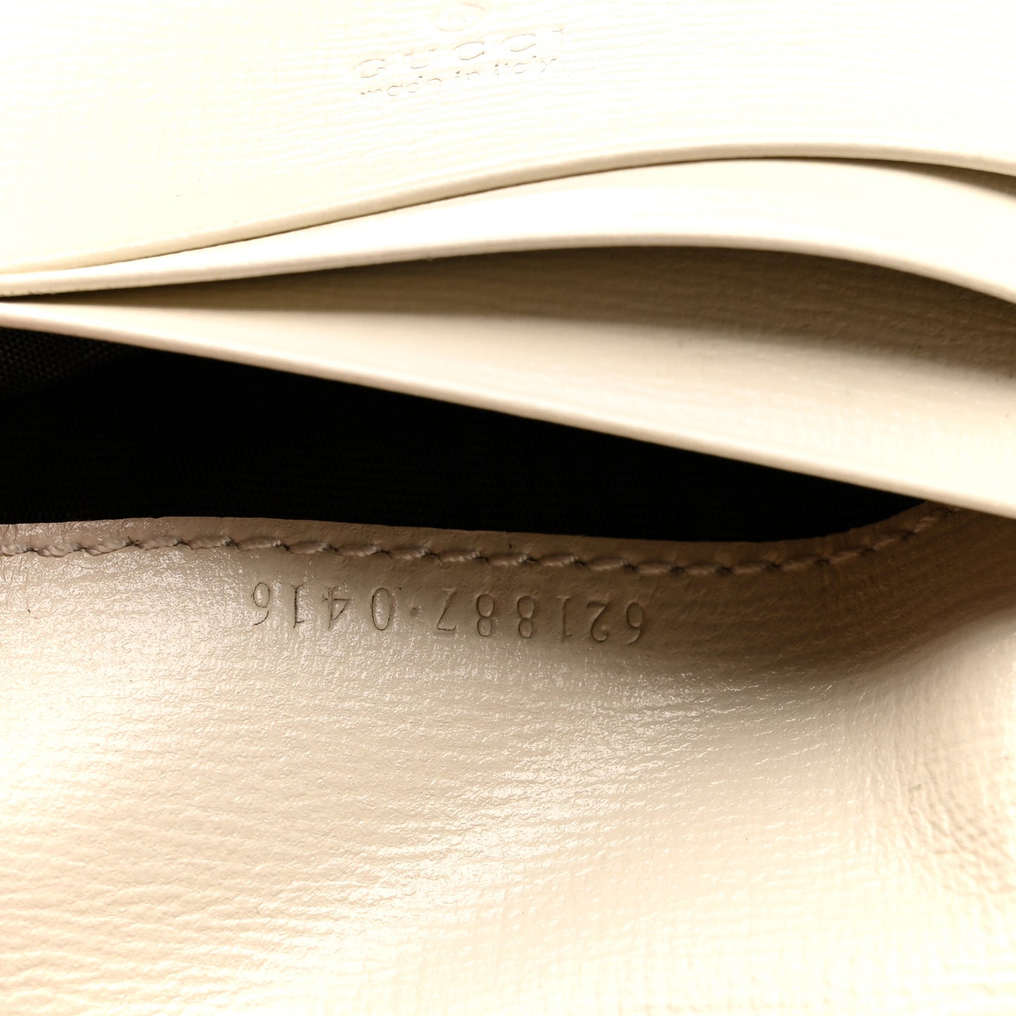GG Supreme Monogram Azalea Calfskin Horsebit 1955 Card Case Wallet Beige Ebony Mystic White