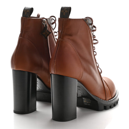 Louis Vuitton Calfskin Monogram Star Trail Ankle Boots 41 Cognac 4 of 14