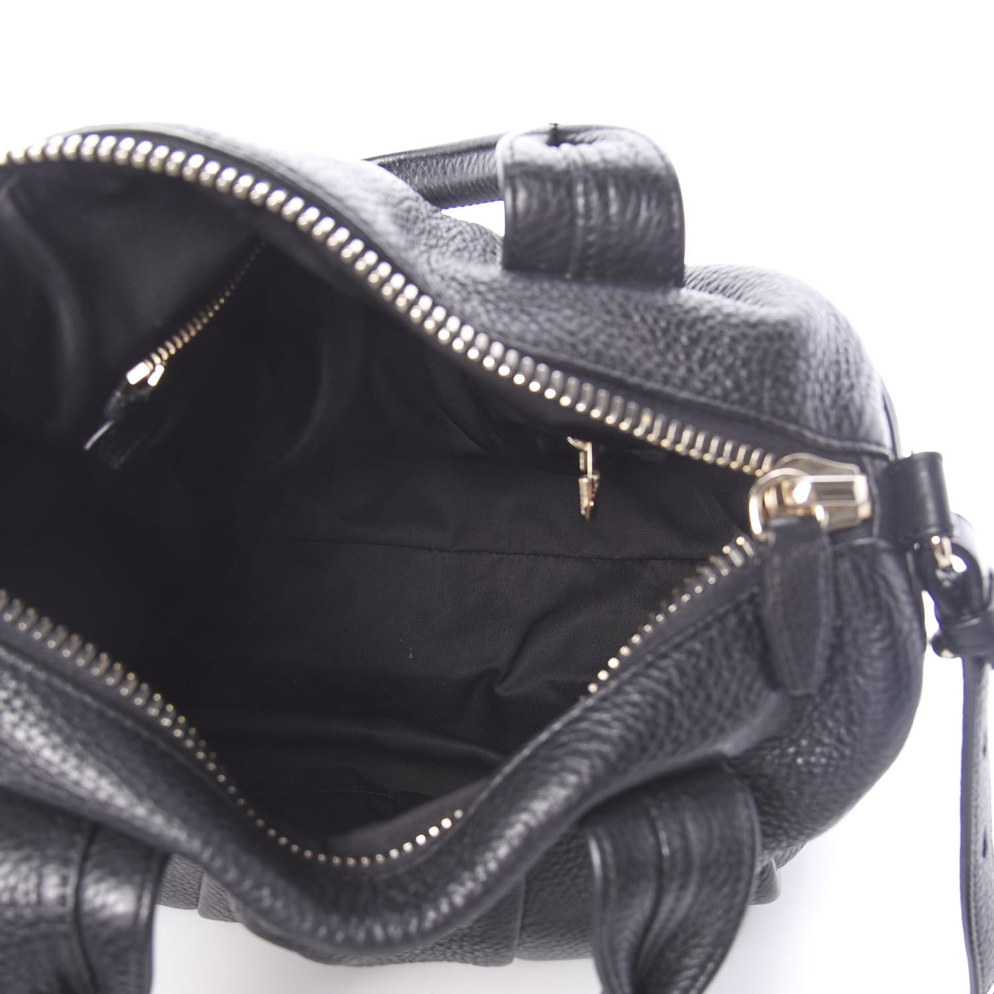Pebbled Lambskin Rocco Black Rose Gold Hardware