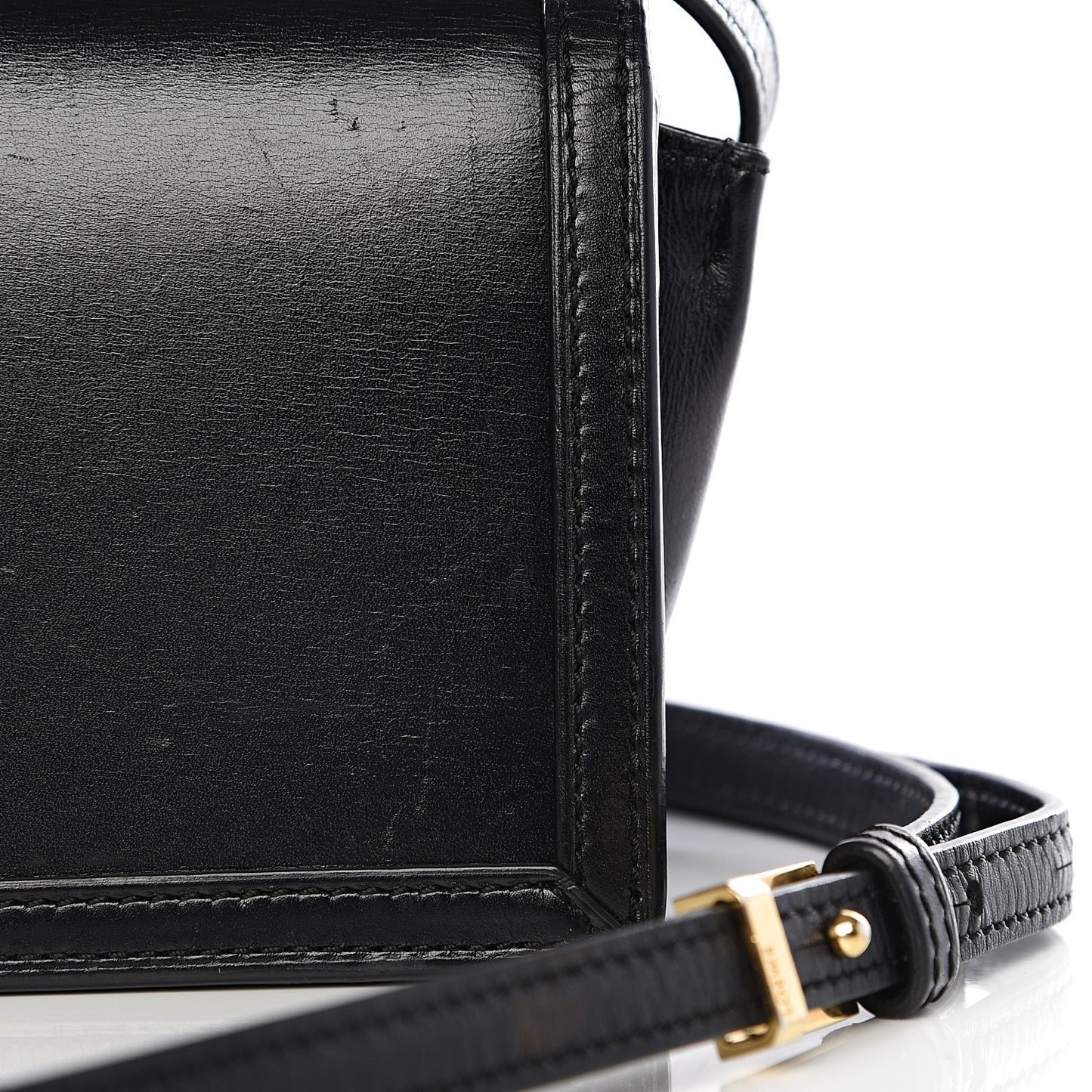 Calfskin Small Barcelona Shoulder Bag Black