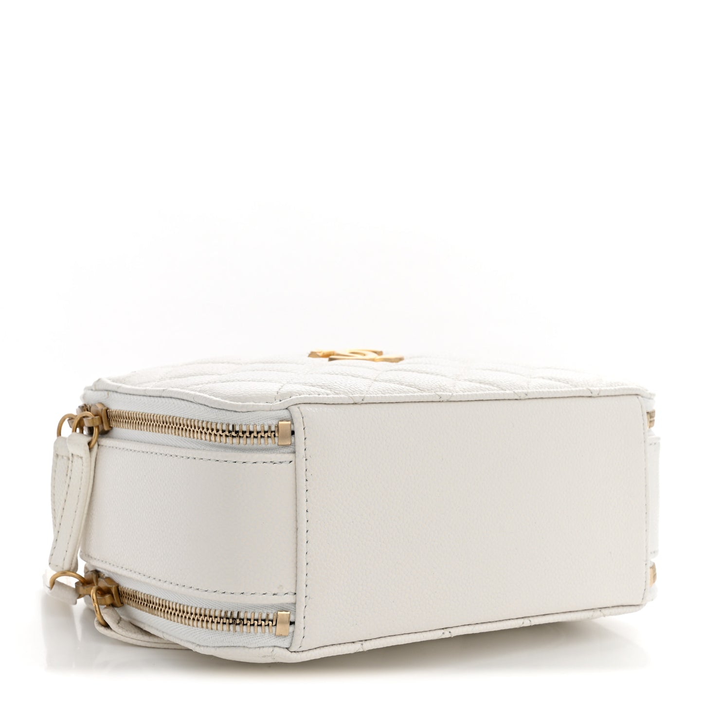 Caviar Quilted Pick Me Up Small Vanity Case  White