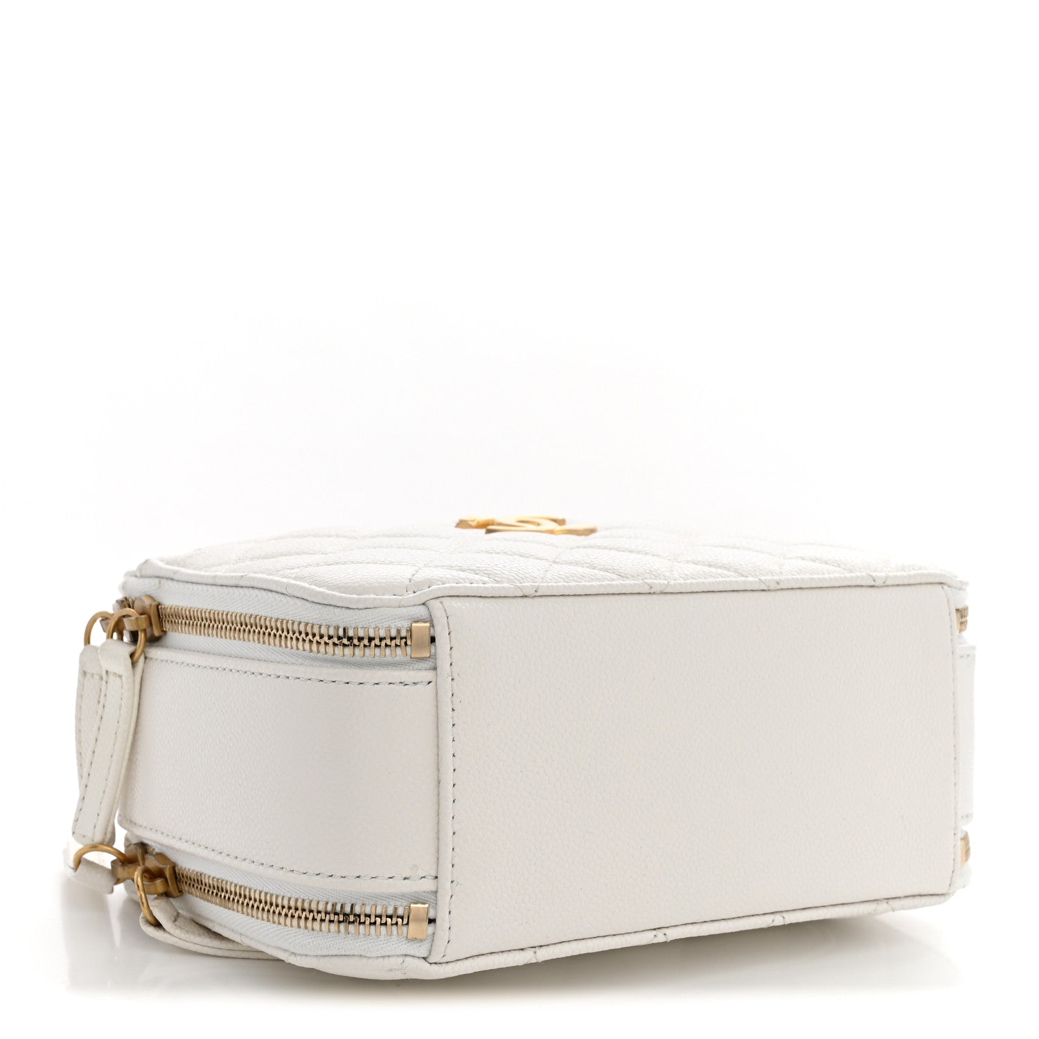 Chanel Caviar Quilted Pick Me Up Small Vanity Case  White 4 of 11