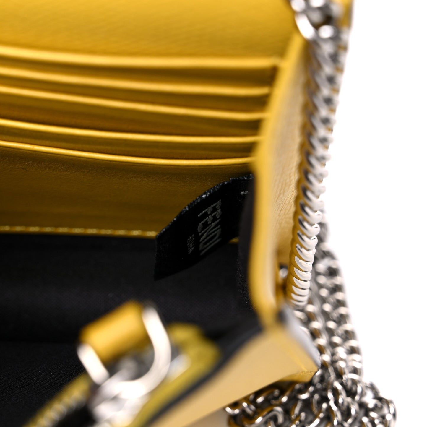 Vitello Cruise F is Fendi Bi-Color FF 1974 Embossed Medium Envelope Wallet On Chain Maya Black Sunflower