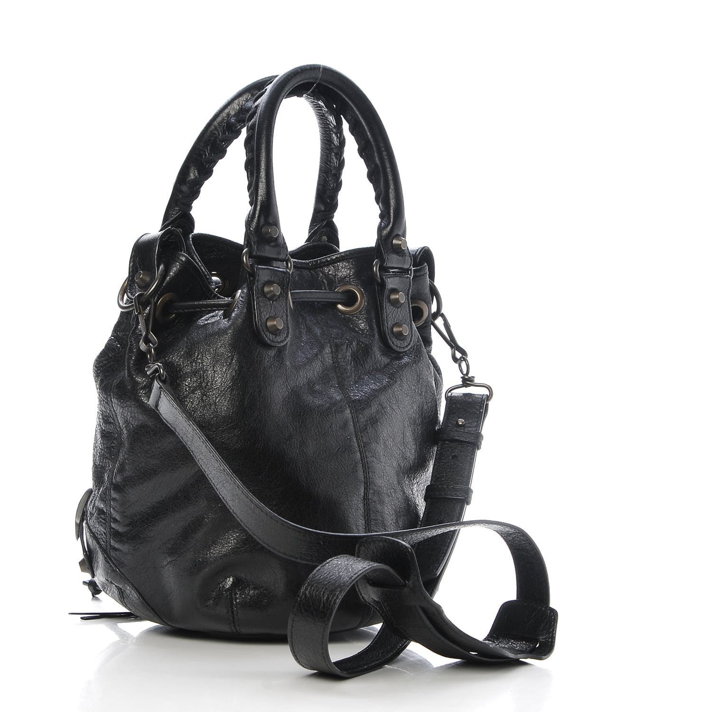 Agneau Classic Hardware Mini Pompon Black