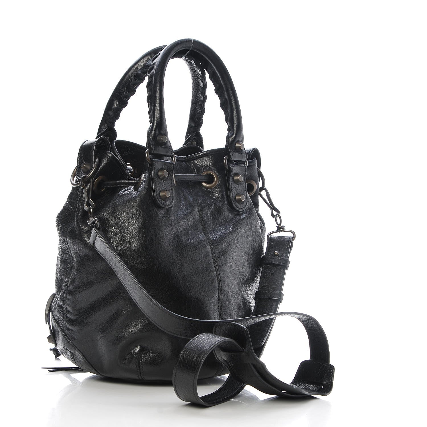 Balenciaga Agneau Classic Hardware Mini Pompon Black 3 of 7