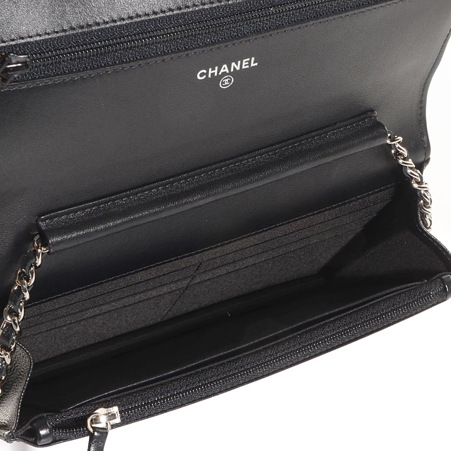 Chanel Caviar Sevruga Wallet On Chain WOC Black 5 of 9