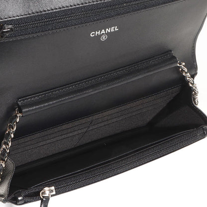 Chanel Caviar Sevruga Wallet On Chain WOC Black 5 of 9
