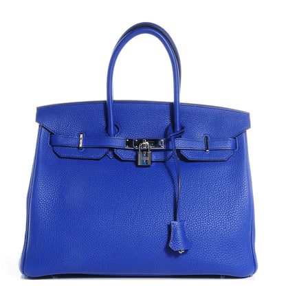 Hermes Togo Birkin 35 Bleu Electrique 1 of 21
