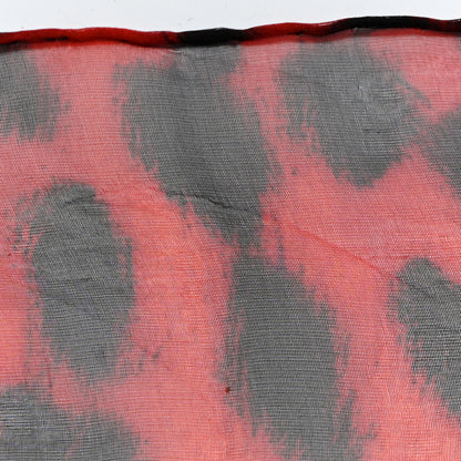Alexander McQueen Silk Chiffon Leopard Skull Scarf Red 5 of 8