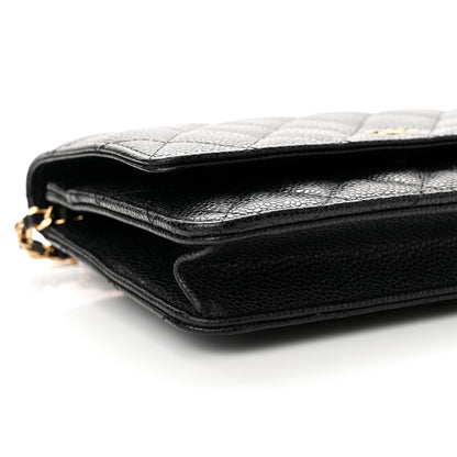 Chanel Caviar Quilted Wallet On Chain WOC Black 10 of 11