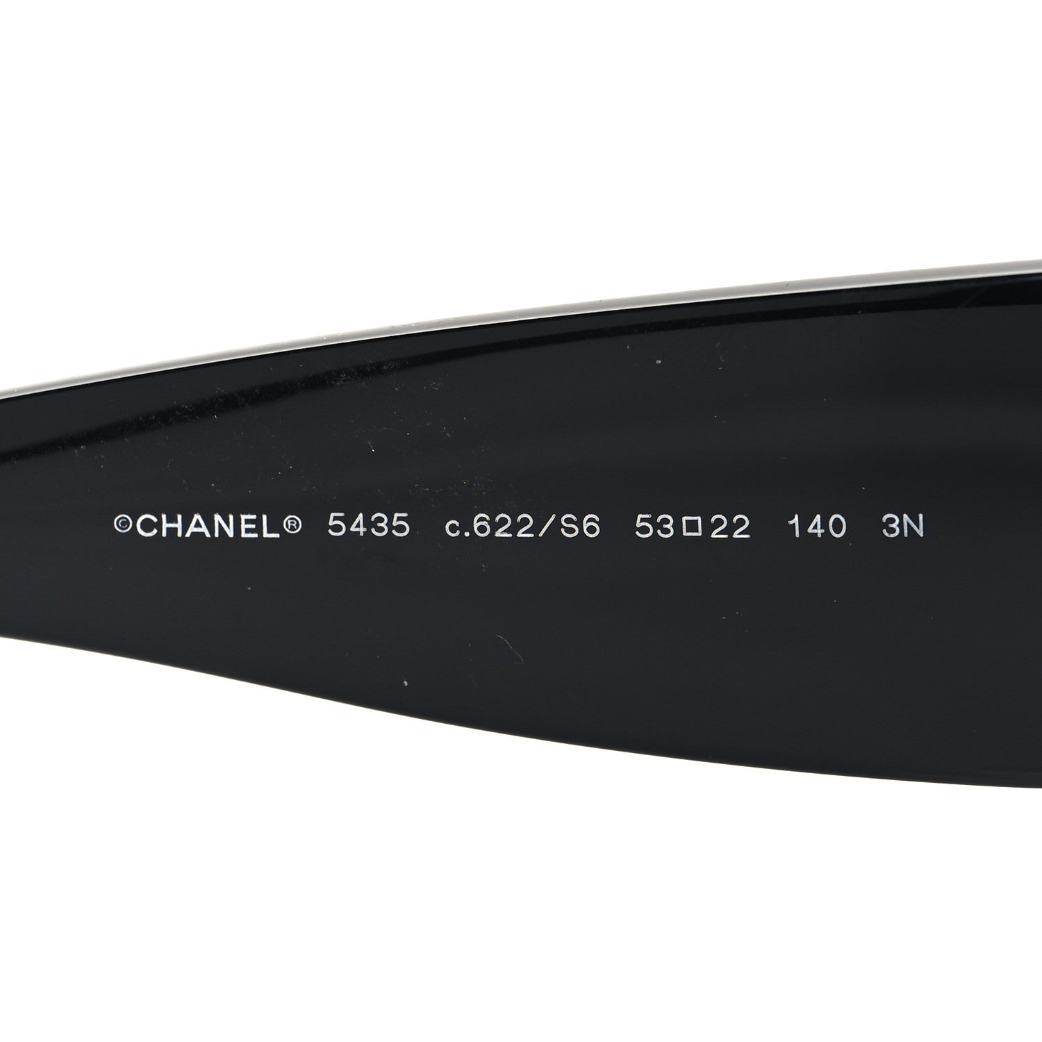 Chanel Acetate Rectangle Sunglasses 5435 Black 5 of 8