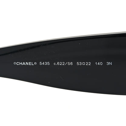 Chanel Acetate Rectangle Sunglasses 5435 Black 5 of 8