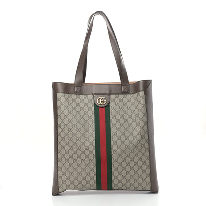 Gucci GG Supreme Monogram Web Large Ophidia Vertical Shopping Tote Brown 3 of 13