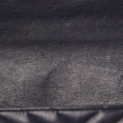 Saint Laurent Sheepskin Matelasse Chevron Monogram Large College Satchel Navy Blue 15 of 16