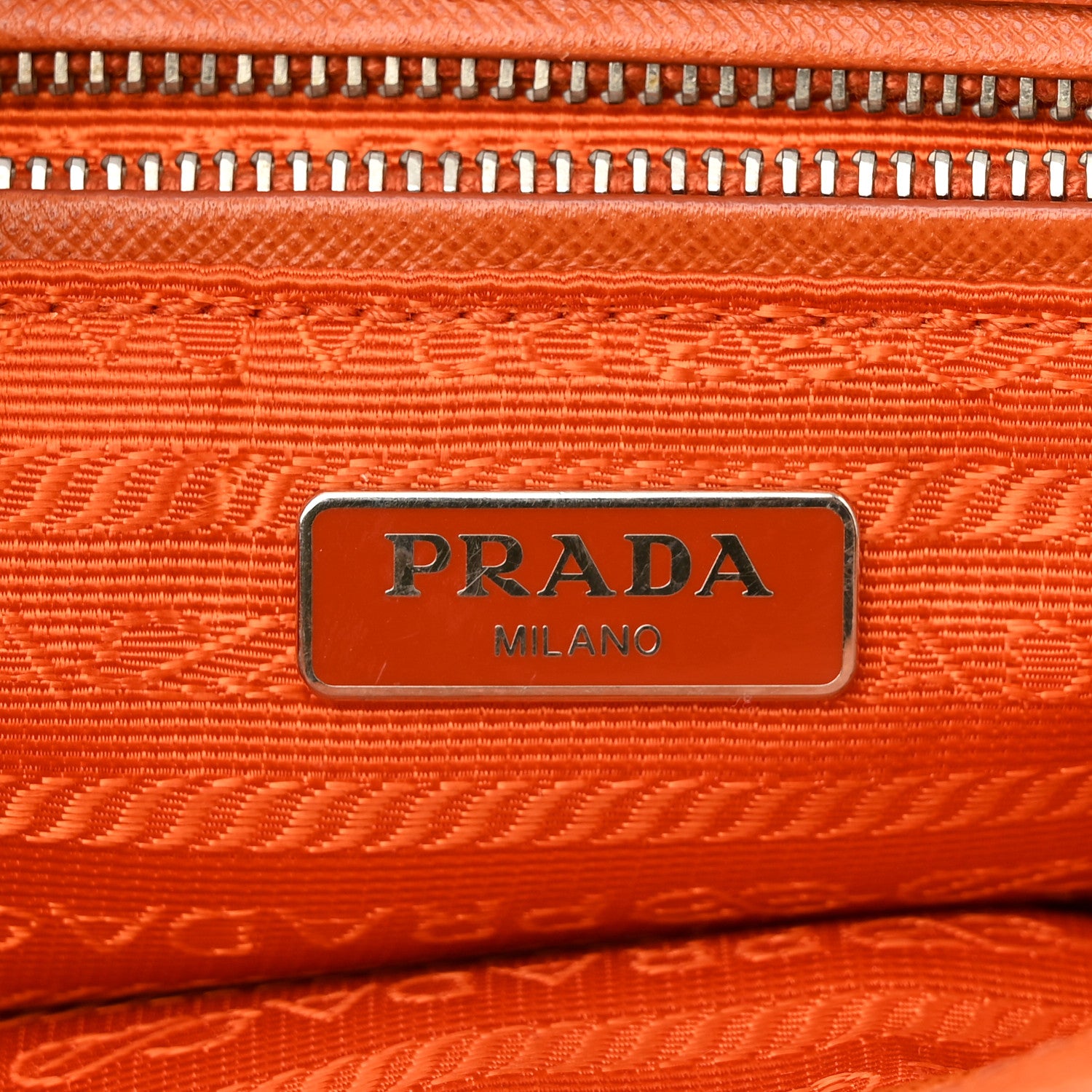Prada Nylon Tessuto Impuntu Quilted Flap Orange 6 of 9