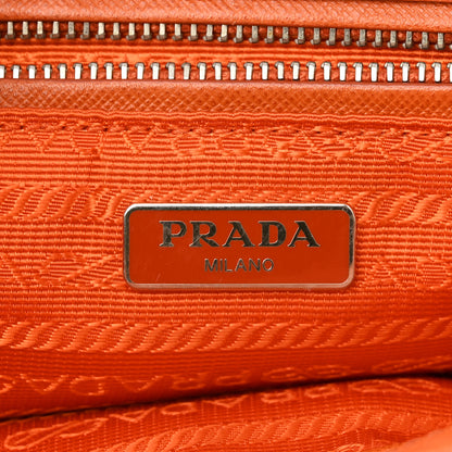 Prada Nylon Tessuto Impuntu Quilted Flap Orange 6 of 9