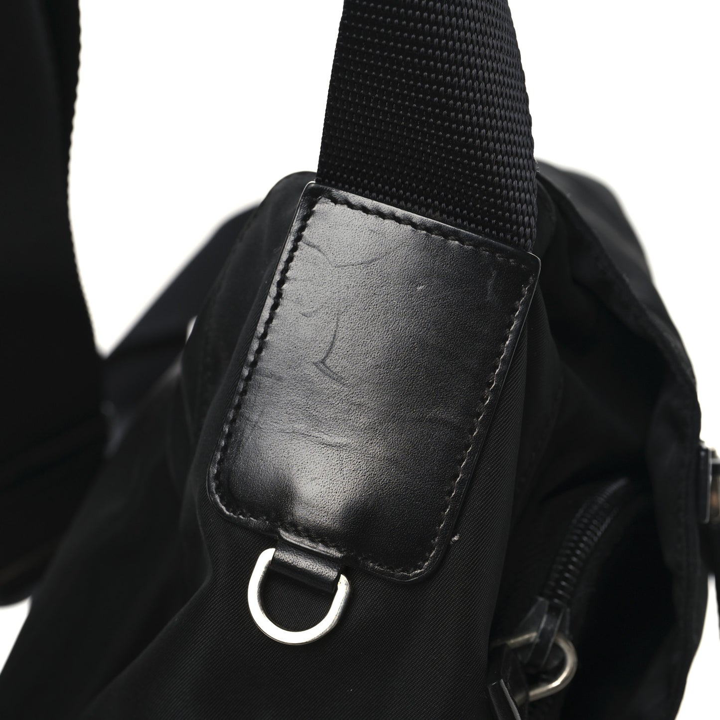 Nylon Vela Sport Messenger Bag Black
