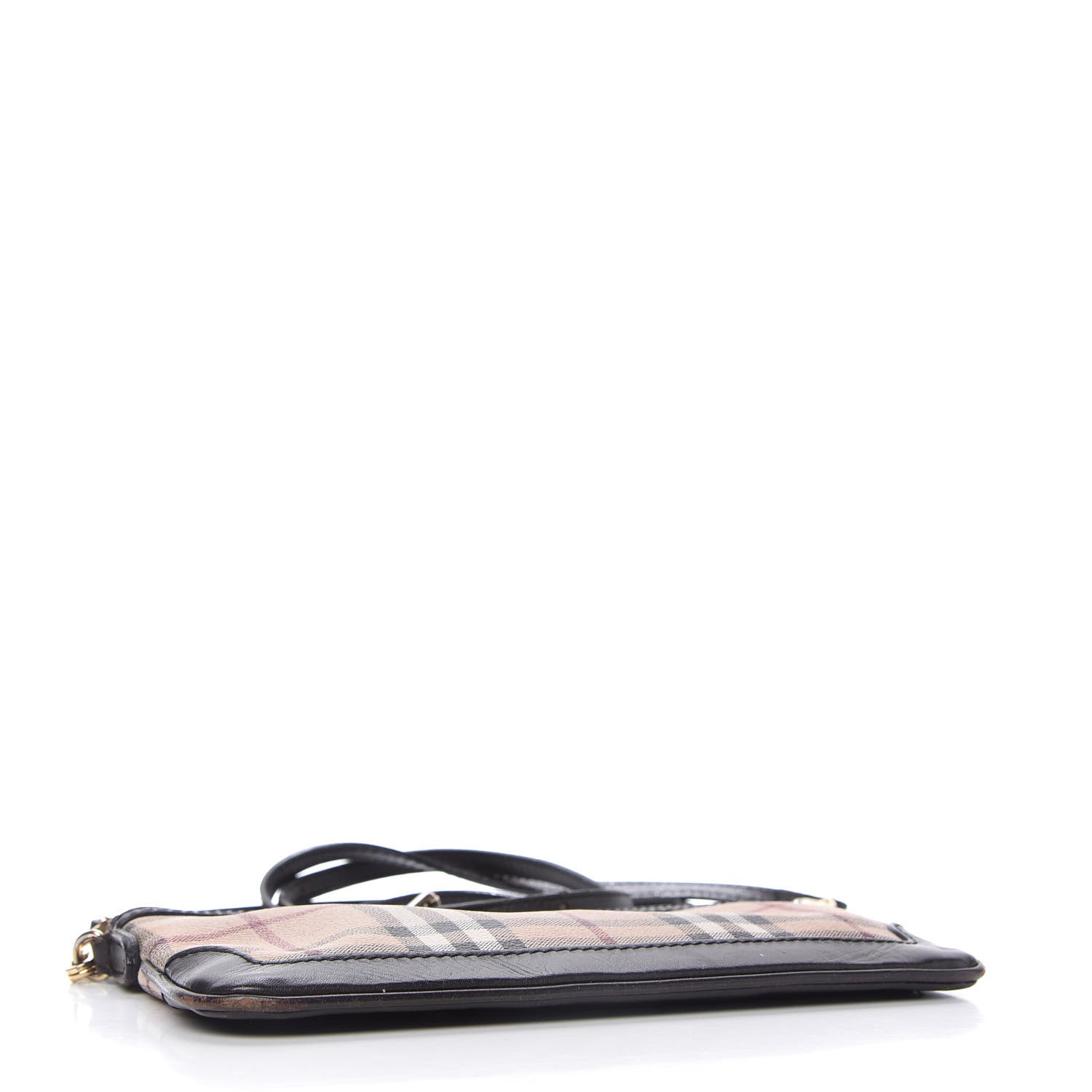 Burberry Haymarket Check Small Peyton Crossbody Clutch Bag Black 4 of 11