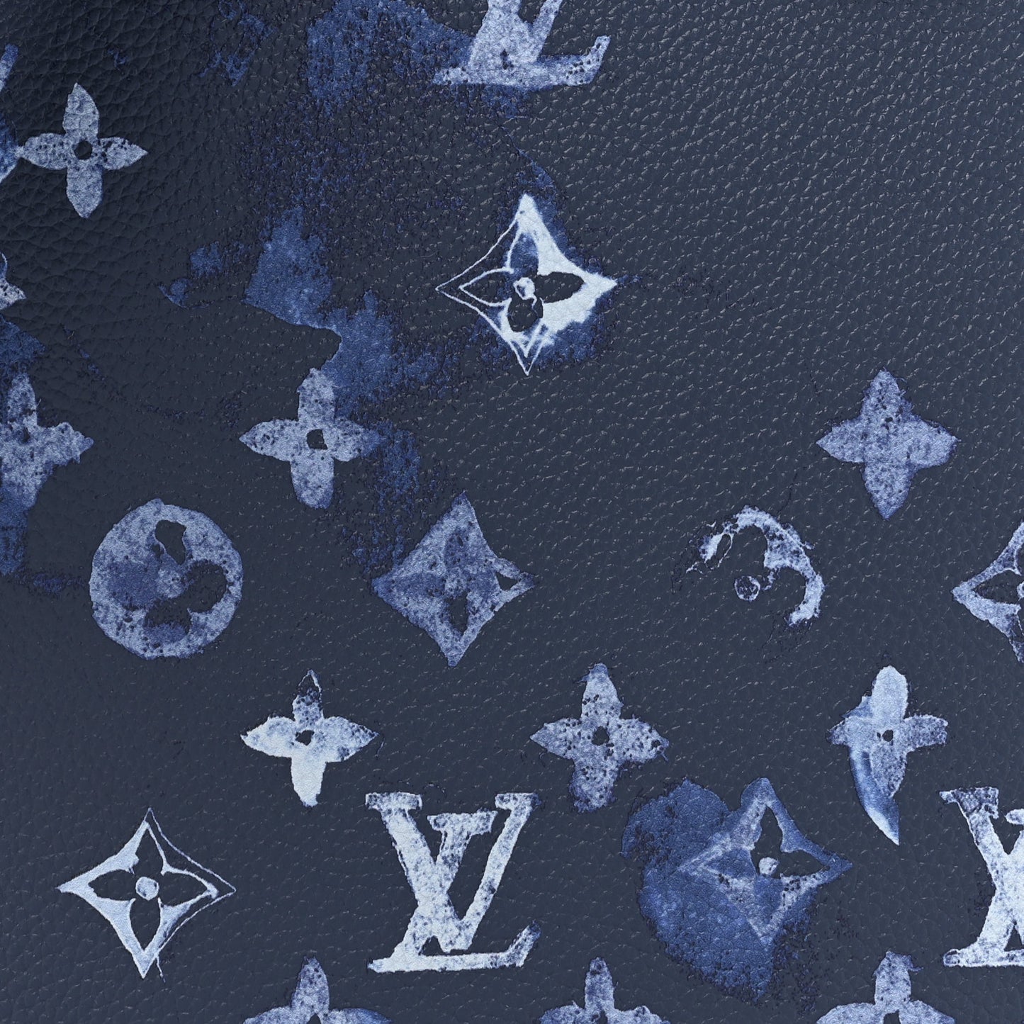 LOUIS VUITTON Monogram Ink Watercolor Sac Plat Zippé Blue