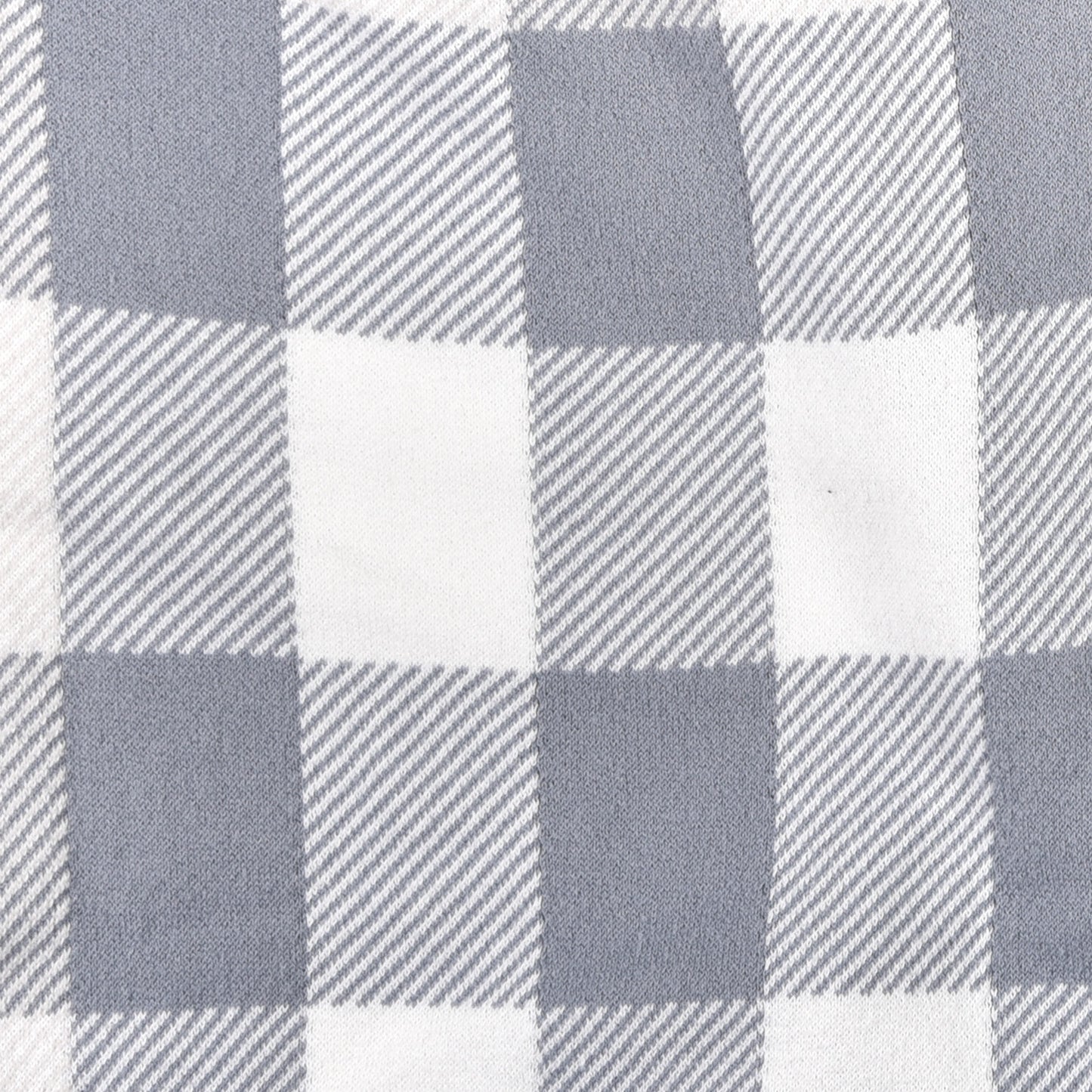 Cotton Giant Check Scarf Grey