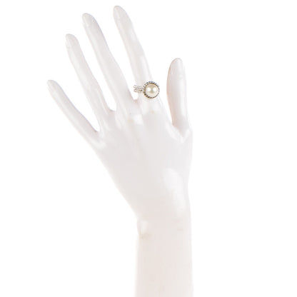 David Yurman Sterling Silver Pearl 10.5mm Cable Ring 52 6 2 of 5