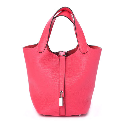 Hermes Taurillon Clemence Picotin Lock 18 PM Rose Extreme 1 of 4