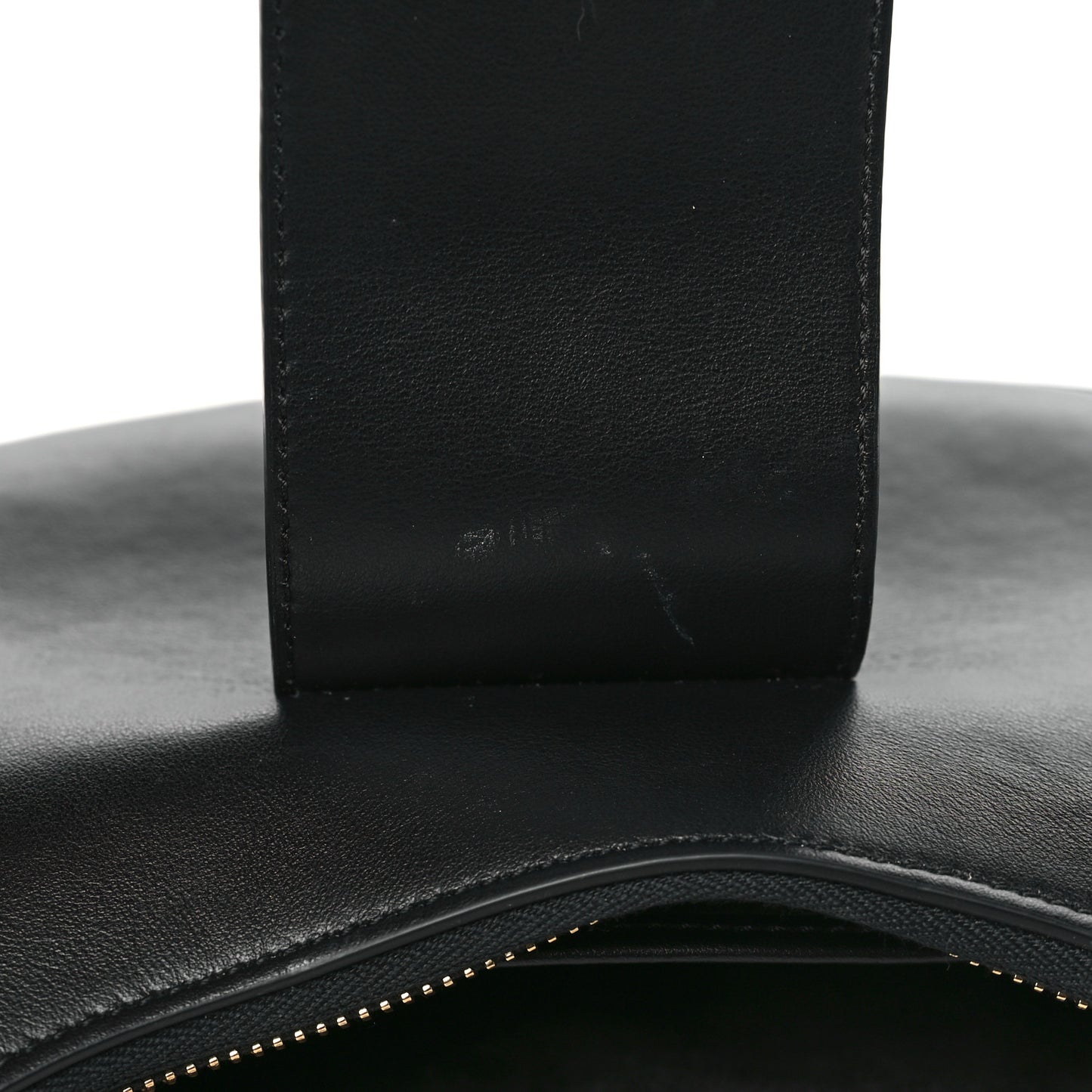 Smooth Calfskin Medium Strap Ava Triomphe Shoulder Bag Black