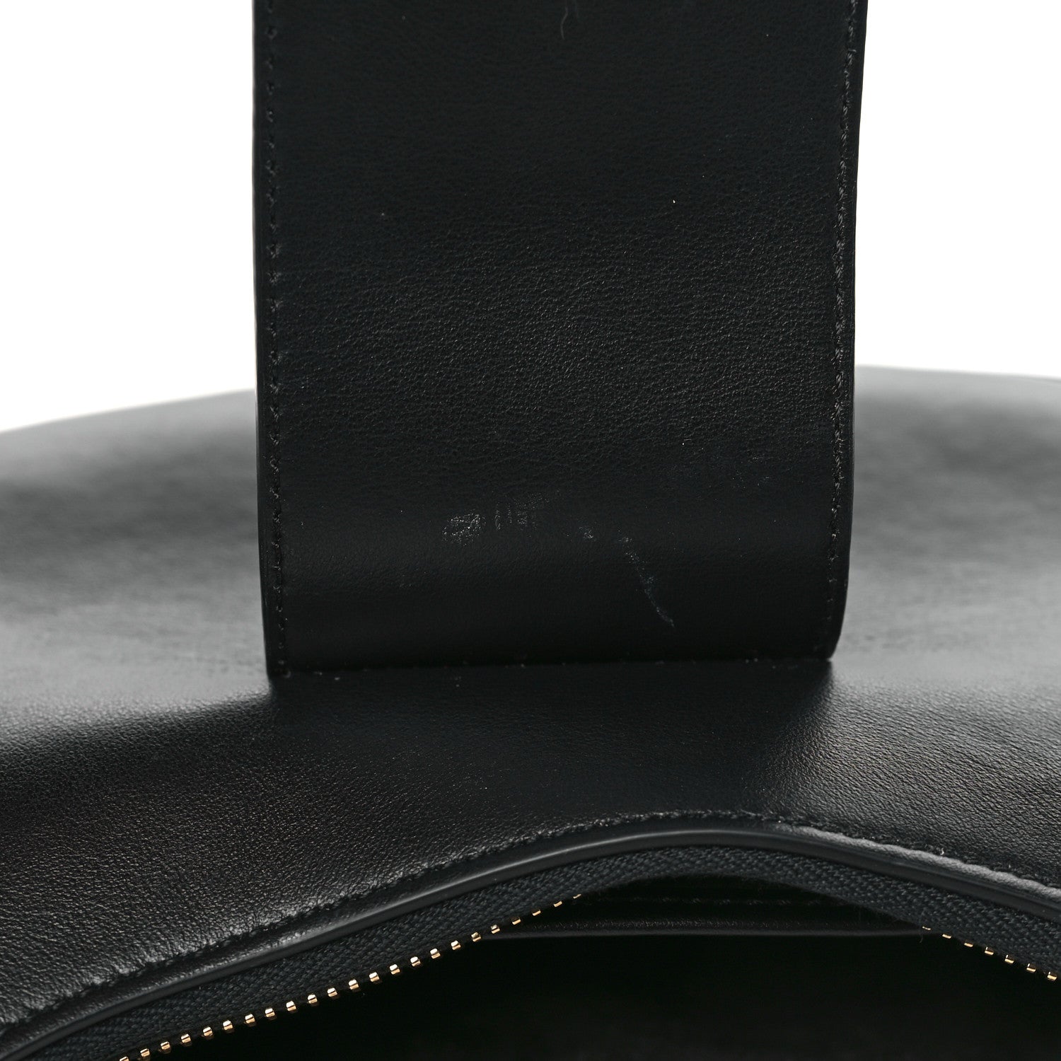 Celine Smooth Calfskin Medium Strap Ava Triomphe Shoulder Bag Black 10 of 11