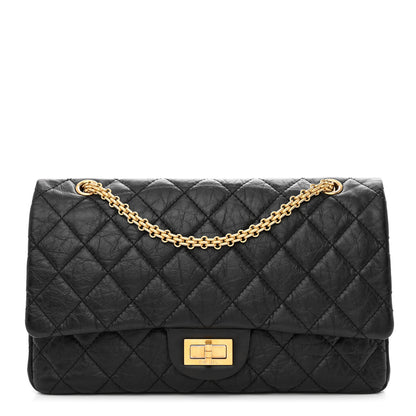 Chanel Aged Calfskin Quilted Reissue 227 Flap Black 1 of 13