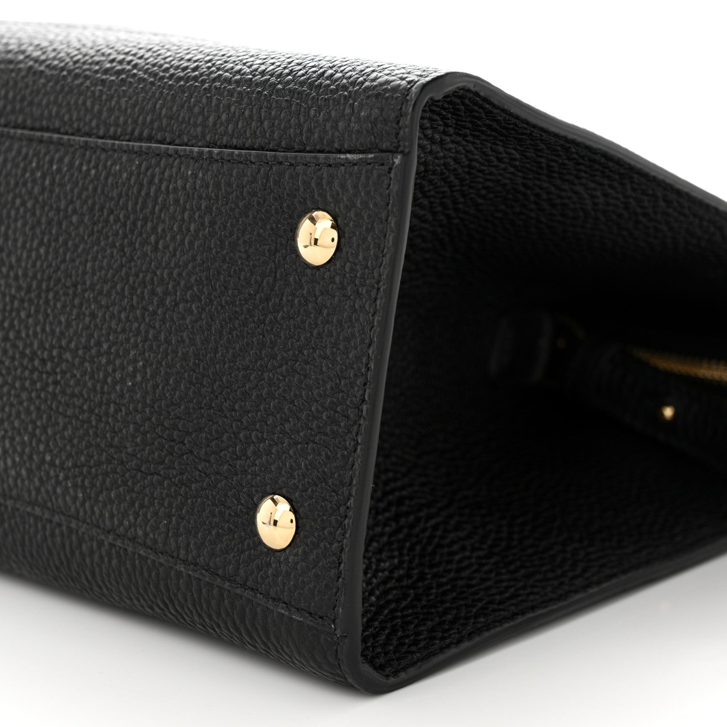 Salvatore Ferragamo Hammered Calfskin Double Handle Small Amy Tote Black 10 of 11