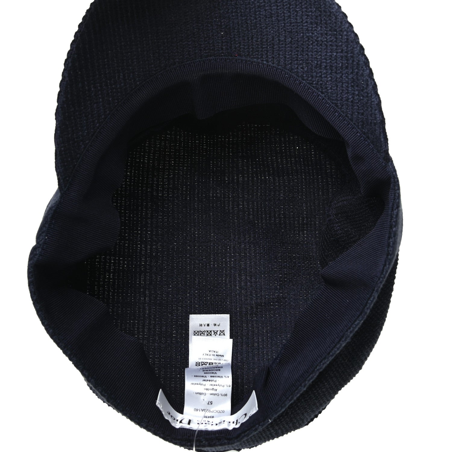 Christian Dior Cotton Baseball Cap 57 Navy 4 of 5