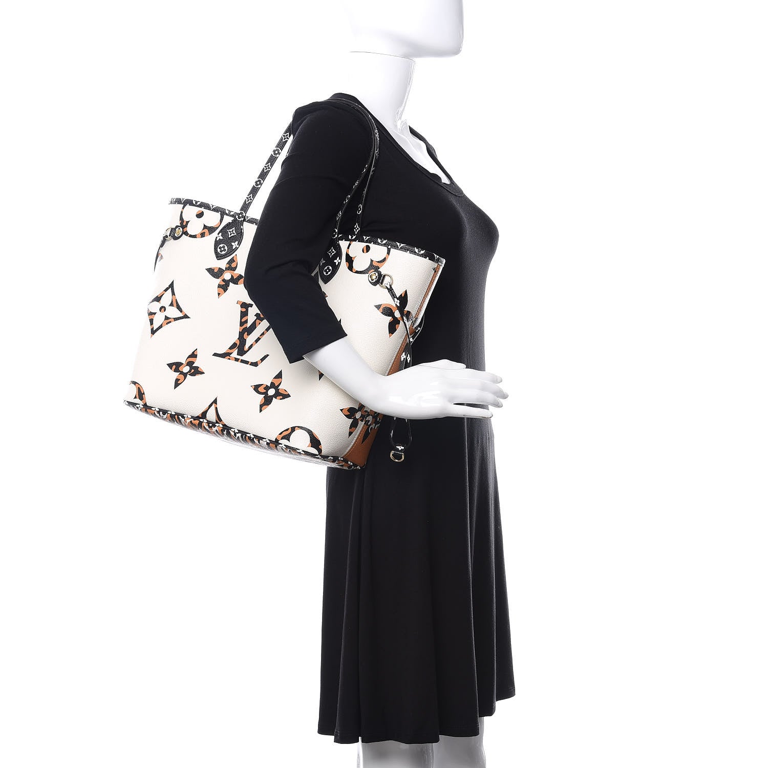 Louis Vuitton Monogram Giant Jungle Neverfull MM Ivory 2 of 11