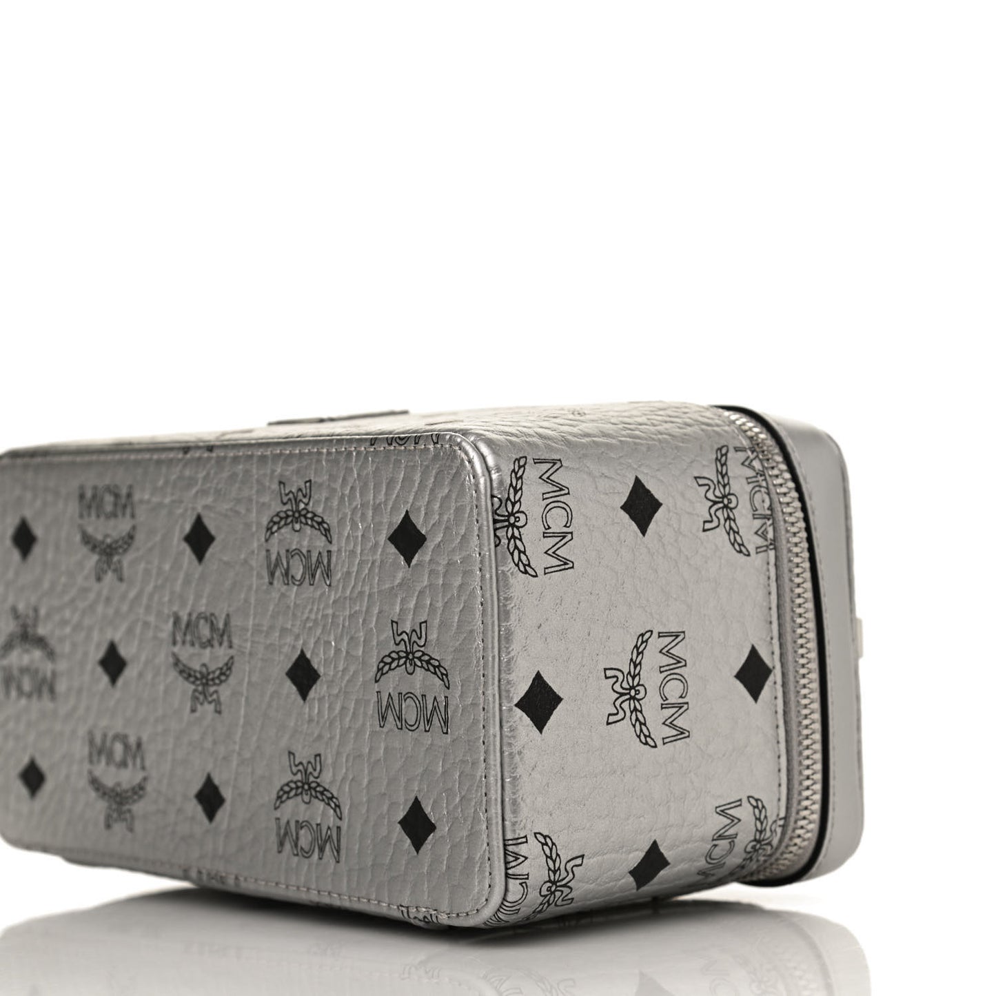 Metallic Visetos Vanity Case Silver